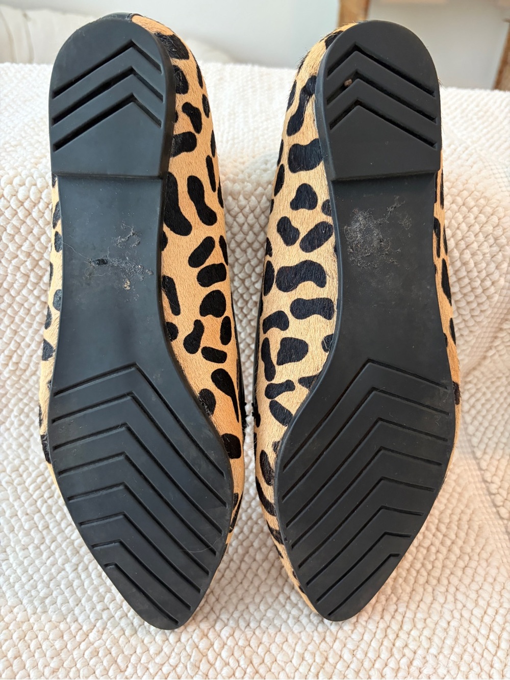 Leather Animal Print Pointed-Toe Loafers, size 8 - Picture 7 of 9